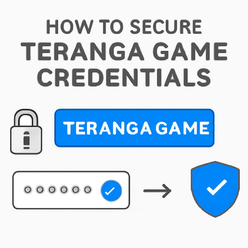 An educational diagram about securing Teranga Game credentials.