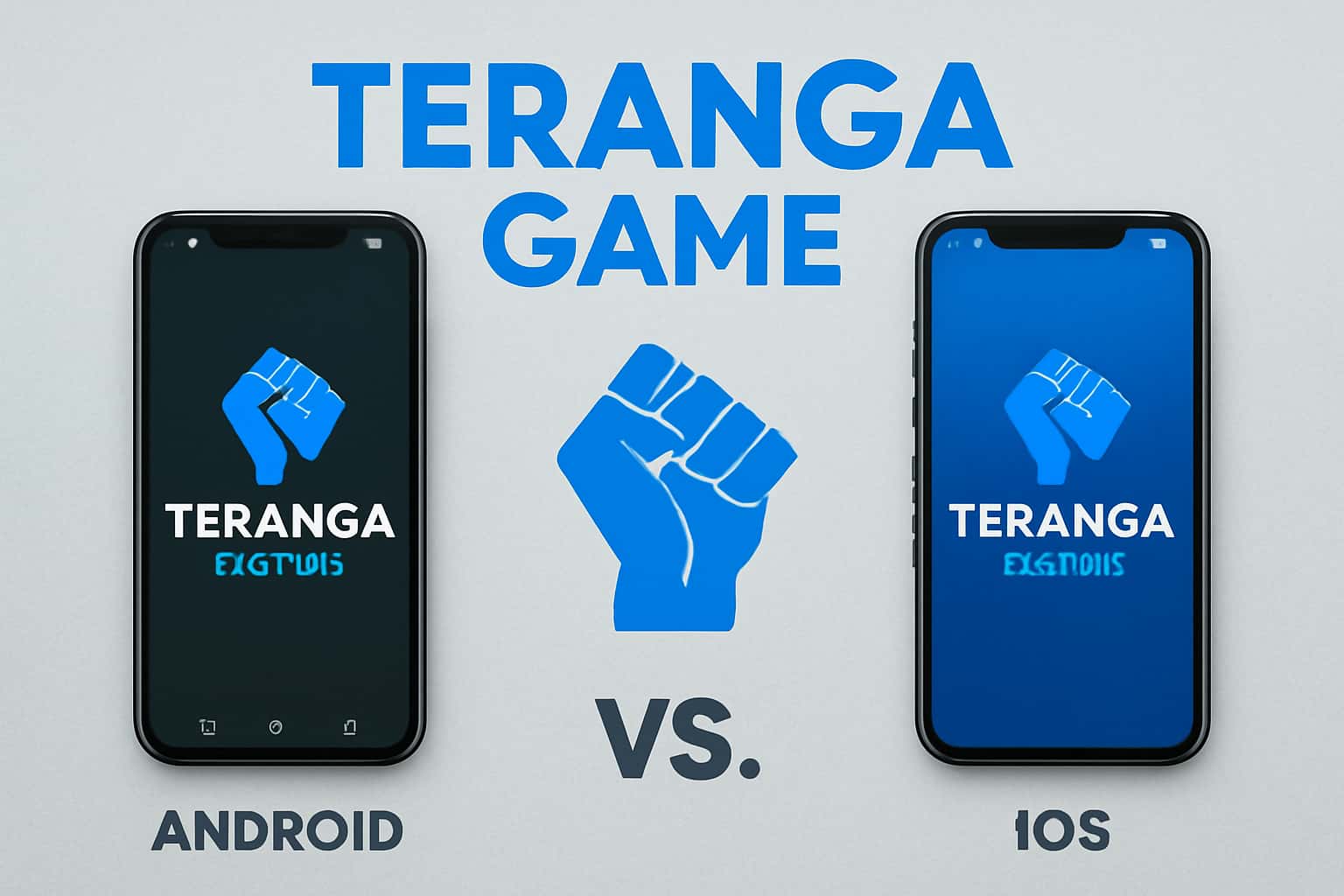 An informational graphic depicting the Teranga Game availability on Android and iOS.