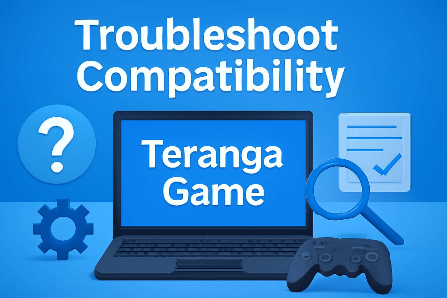Informational scene about troubleshooting Teranga Game compatibility with device specifications and installation guidance.