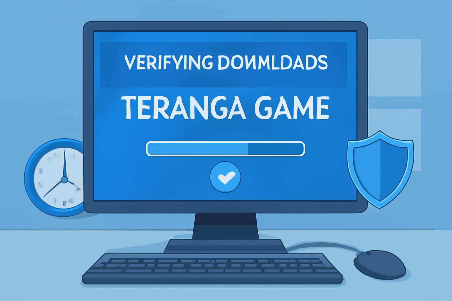 An informational representation of verifying downloads for the Teranga Game.