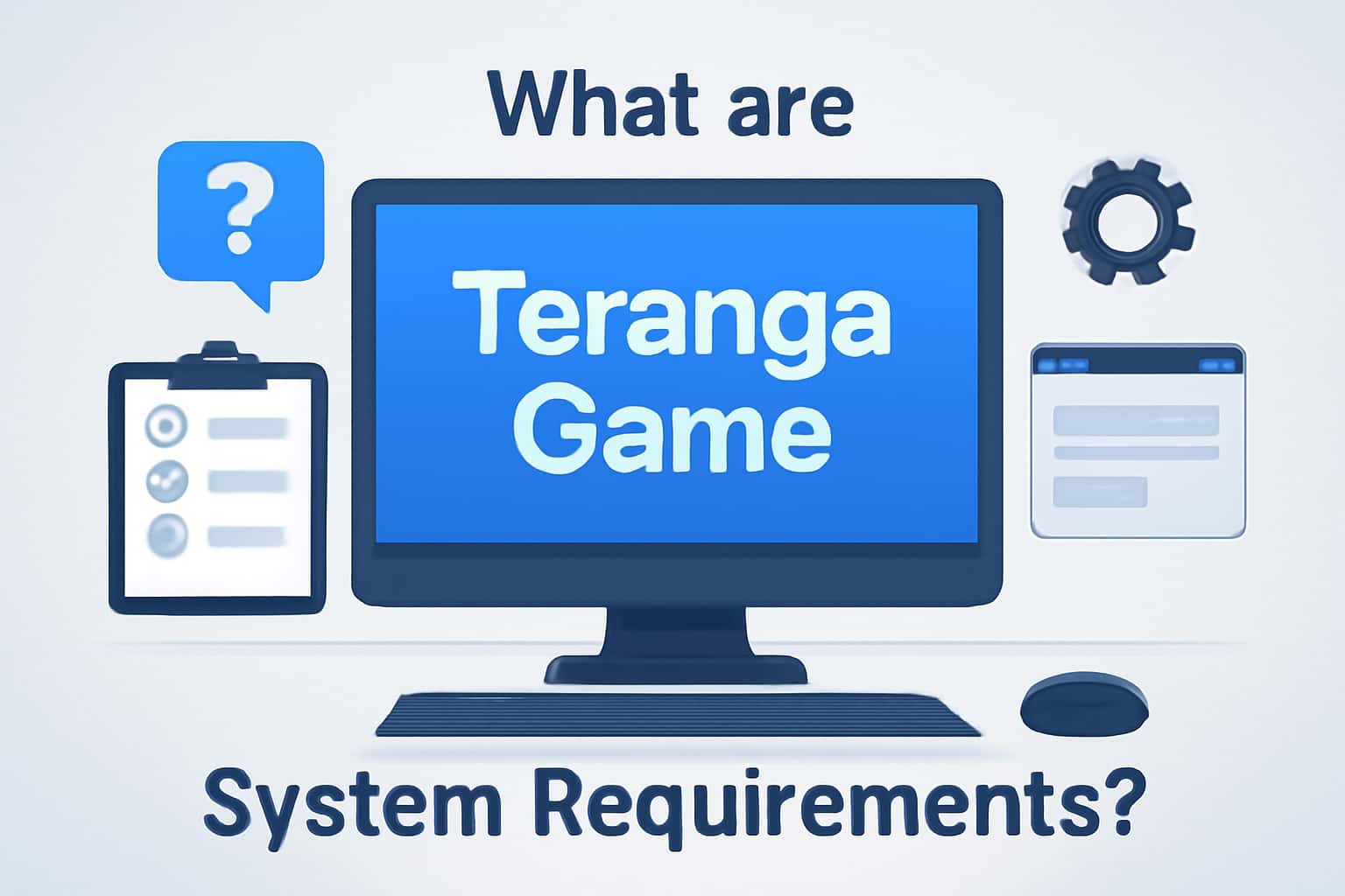 Illustration of Teranga Game system requirements in a tech-themed design.